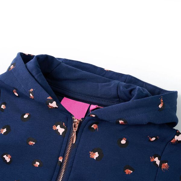 Sweatshirt com capuz para crian&ccedil;a azul-marinho 116