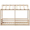 vidaXL Cama infantil com telhado 90x190 cm madeira de pinho maci&ccedil;a