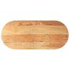 vidaXL Tampo de mesa 140x60x2 cm carvalho maci&ccedil;a oval castanho-claro