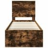 vidaXL Estrutura da Cama com cabeceira Carvalho Defumado 75 x 190 cm