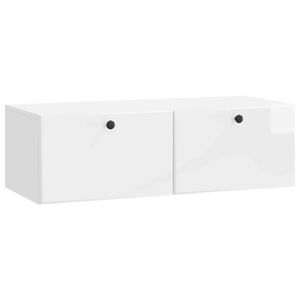 vidaXL Gabinete de TV de Parede Branco Brilhante 98 x 41 x 30 cm