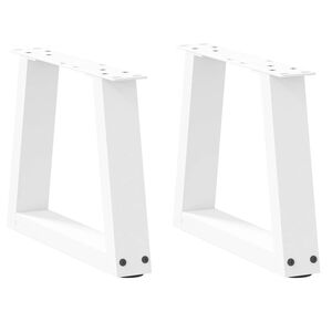 vidaXL P&eacute;s para mesa de centro em V 2 pe&ccedil;as Branco 30x(30-31,3) cm A&ccedil;o