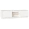 vidaXL M&oacute;vel de TV 140x35x40 cm madeira de pinho maci&ccedil;a branco