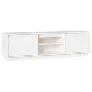 vidaXL M&oacute;vel de TV 140x35x40 cm madeira de pinho maci&ccedil;a branco