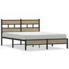 vidaXL Estrutura cama s/ colch&atilde;o derivados de madeira carvalho sonoma