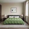 vidaXL Edredom de Ver&atilde;o Simples Verde 200 x 240 cm Microfibra