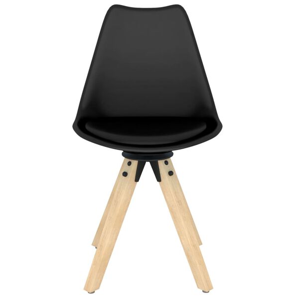 vidaXL Cadeiras de jantar girat&oacute;rias 4 pcs PP preto