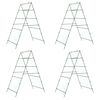 vidaXL Treli&ccedil;as jardim p/ plantas trepadeiras 4 pcs estrutura em A a&ccedil;o