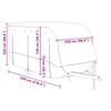 vidaXL Cobertura caravana 550x250x220 cm tecido n&atilde;o tecido cinzento