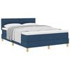 vidaXL Cama Box com almofada com cabeceira Azul 140 x 190 cm tecido