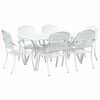 vidaXL Conjunto de Jantar para Jardim 7 pcs Branco Alum&iacute;nio