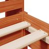 vidaXL Cama com estante sem colchão 75x190cm pinho maciço castanho-mel