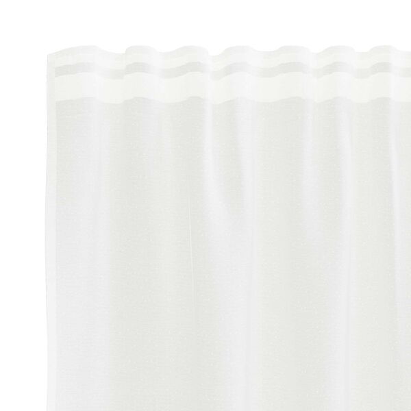 vidaXL Cortina de Renda com cortinas Branco 100 x 200 cm Poli&eacute;ster