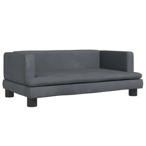 vidaXL Cama para c&atilde;es 80x45x30 cm veludo cinzento-escuro