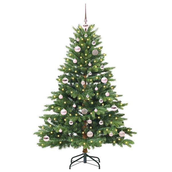 vidaXL &Aacute;rvore de Natal Artificial com 150 LEDs Verde 150 cm PE e PVC