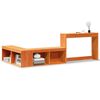 vidaXL Mesa de cabeceira c/ secret&aacute;ria 222x122x75cm pinho castanho-mel