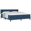 vidaXL Cama Box com cabeceira Manual Azul 200 x 180 cm tecido