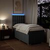vidaXL Cama com molas/colch&atilde;o 80x200 cm tecido cinzento-escuro