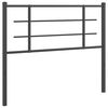 vidaXL Cabeceira de cama 107 cm metal preto