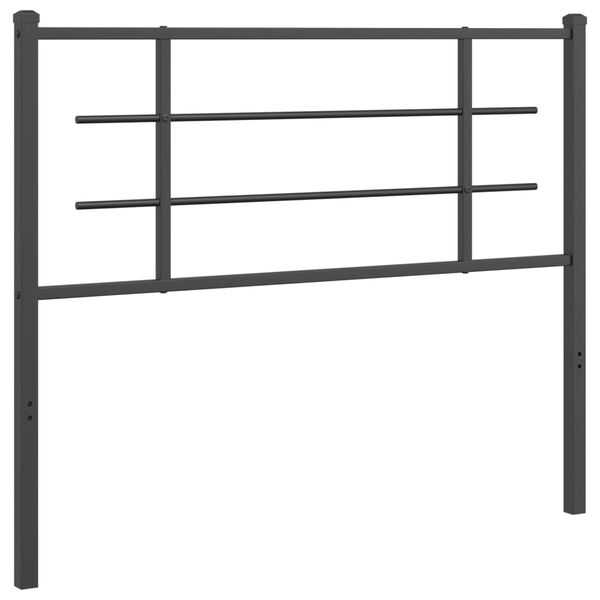 vidaXL Cabeceira de cama 107 cm metal preto
