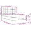 vidaXL Estrutura de cama otomana com colch&atilde;o tecido cinzento 140x190cm