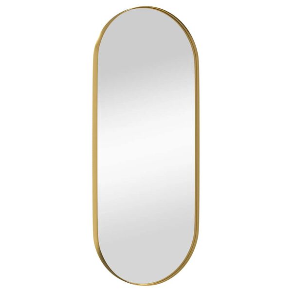 vidaXL Espelho de parede 25x60 cm oval dourado