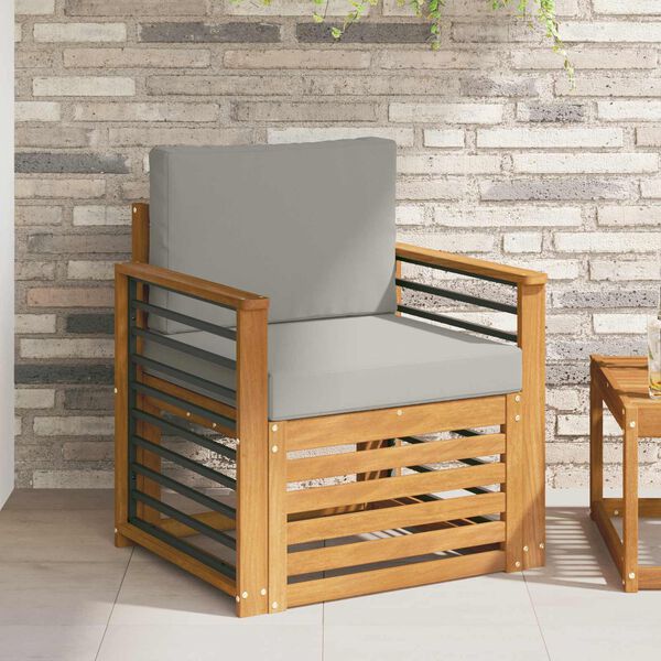 vidaXL Conjunto de Sof&aacute;s para Exterior Natural 71 x 63 x 73 cm