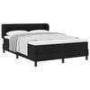 vidaXL Cama Box com colch&atilde;o com cabeceira Preto 140 x 190 cm tecido