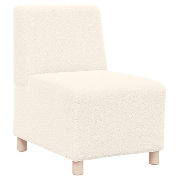 vidaXL Unidade de Sof&aacute; Modular Sem Bra&ccedil;os 3 pcs Creme 55 x 74 x 82 cm