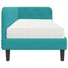 vidaXL Estrutura de Cama de Canto Turquesa 80 x 200 cm Veludo