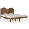vidaXL Estrutura de cama 140x190 cm pinho maci&ccedil;o castanho-mel