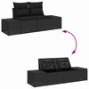 vidaXL Conjunto de Sof&aacute; de Jardim 6 pcs Preto vime PE