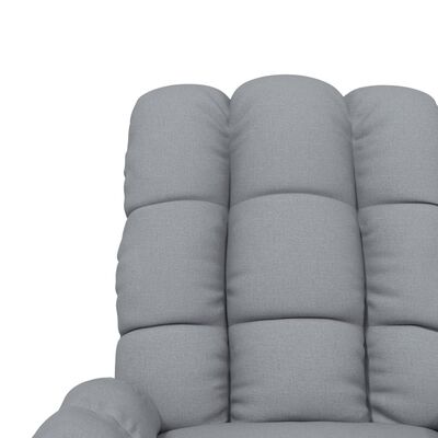 vidaXL Poltrona reclinável tecido cinzento-claro