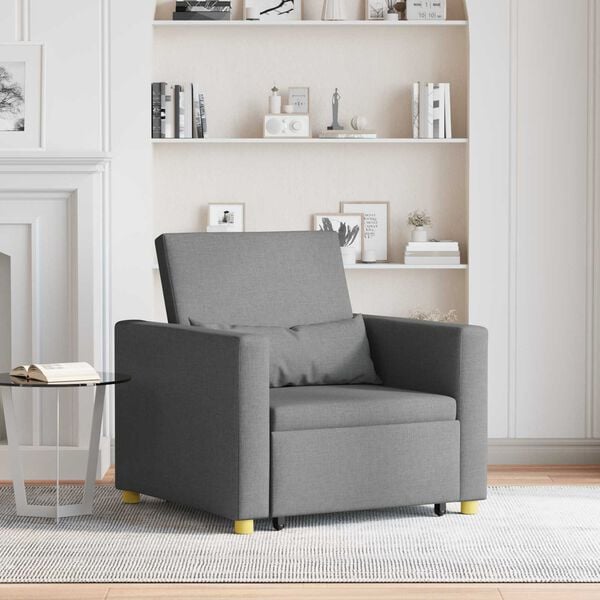 vidaXL Sof&aacute;-camas retr&aacute;til individual Cinzento escuro 90 x 165 x 87 cm