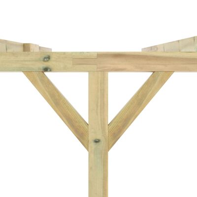 vidaXL Pérgola de alpendre 4x3x2,1 m madeira