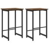 vidaXL Banco de bar 2 unid. Carvalho Fumado 40 x 32 x 74 cm
