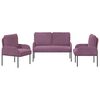 vidaXL Conjuntos de sof&aacute;s 3 pcs Roxo 115 x 56 x 80 cm Contraplacado