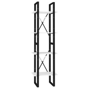 vidaXL Estante com 4 prateleiras 40x30x140 cm derivados madeira branco