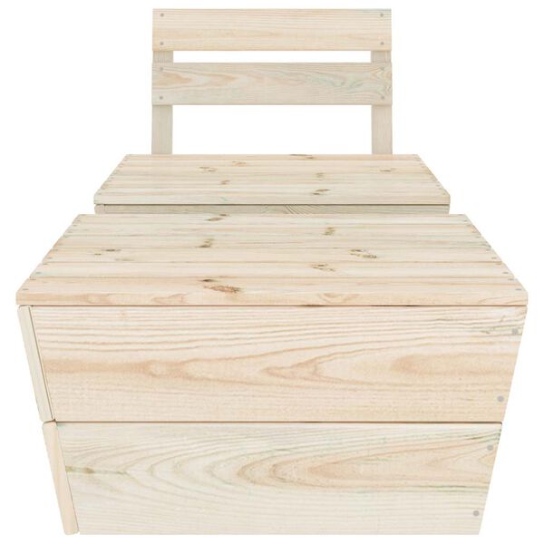 vidaXL 2 pcs conjunto lounge de jardim madeira de abeto impregnada