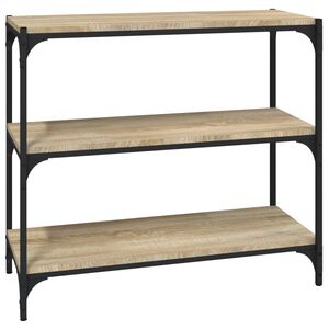 vidaXL Estante 80x33x70,5 cm derivados de madeira/a&ccedil;o carvalho sonoma