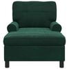 vidaXL Chaise Lounge com almofada Verde Escuro 91 x 157 x 91 cm Veludo