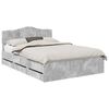 vidaXL Estrutura da Cama Cinzento 140 x 190 cm Madeira de Engenharia