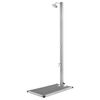 vidaXL Chuveiro de jardim c/ base cinzenta 220 cm a&ccedil;o inoxid&aacute;vel