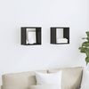 vidaXL Prateleiras parede forma de cubo 2 pcs 26x15x26 cm preto brilh.