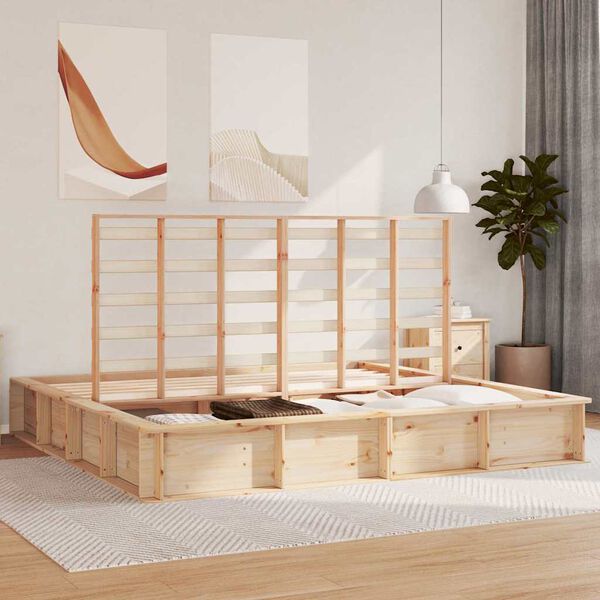 vidaXL Estrutura da Cama Castanho 180 x 200 cm