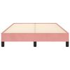 vidaXL Estrutura de cama com colchão 120x190 cm veludo rosa