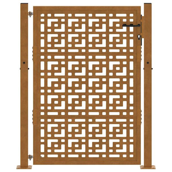 vidaXL Portão de jardim 100x150 cm em aço inoxidável com design em cruz