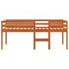 vidaXL Cama alta 80x200 cm madeira de pinho maci&ccedil;a castanho cera