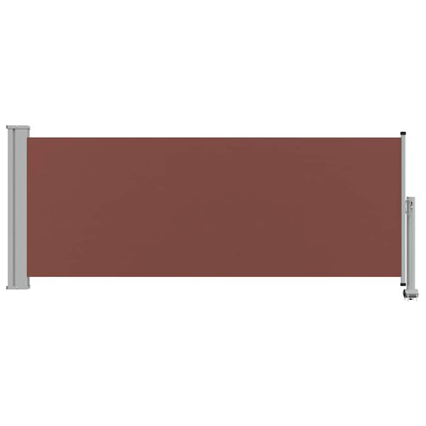 vidaXL Toldo lateral retr&aacute;til para p&aacute;tio 100x300 cm castanho