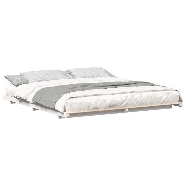 vidaXL Estrutura de cama de chão Branco 180 x 220 cm